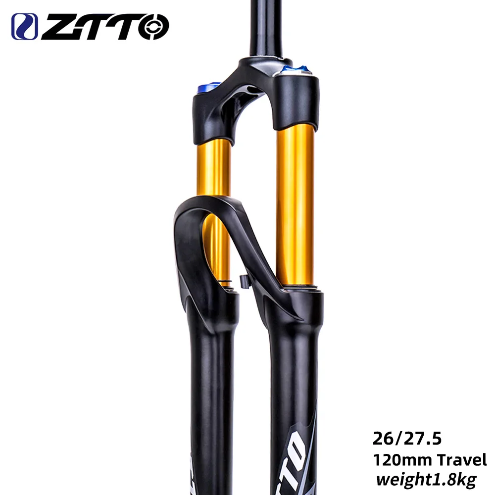 ZTTO MTB 120mm Travel Air Suspension Fork 26 27.5 29 Inch QR Quick Release Straight Tube 1 1/8" For Mountain Bike Gold Color
ZTTO MTB 120mm Travel Air Suspension Fork 26 27.5 29 Inch QR Quick Release Straight Tube 1 1/8" For Mountain Bike Gold Color