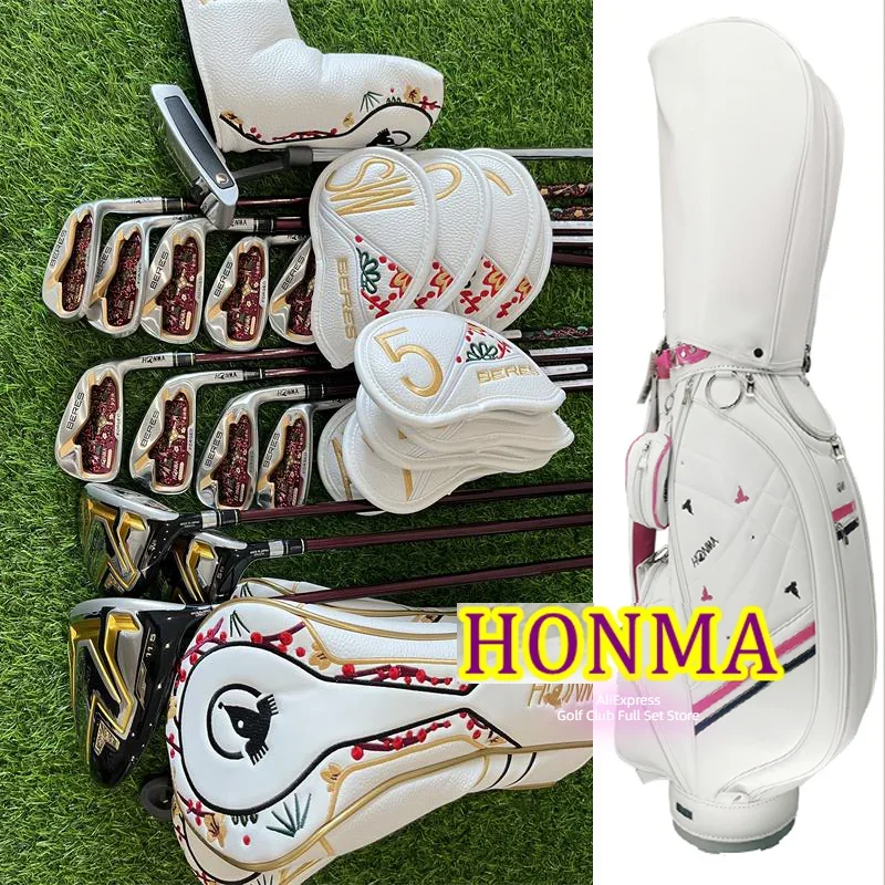 

2023 New Honma S08 Full Set Women Golf Clubs Driver + Fairway Woods + Irons + Putter L Flex Graphite Shaft With Head Cover