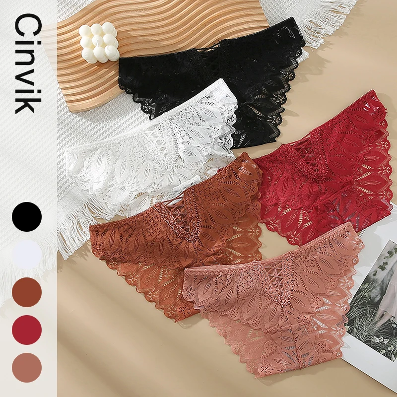 Cinvik Sexy Lace Panties for Women Floral Underwear Female Underpants Sexy Lingerie Intimates S M L
Cinvik Sexy Lace Panties for Women Floral Underwear Female Underpants Sexy Lingerie Intimates S M L