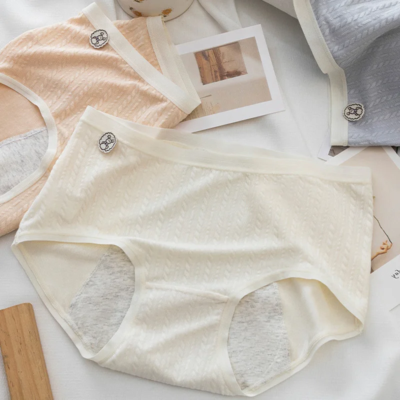 Panties For Menstruation Summer Women Breathable Mid Waist Cotton Leak Proof Panties Cotton Crotch Solid Color Large Size Briefs
Panties For Menstruation Summer Women Breathable Mid Waist Cotton Leak Proof Panties Cotton Crotch Solid Color Large Size Briefs