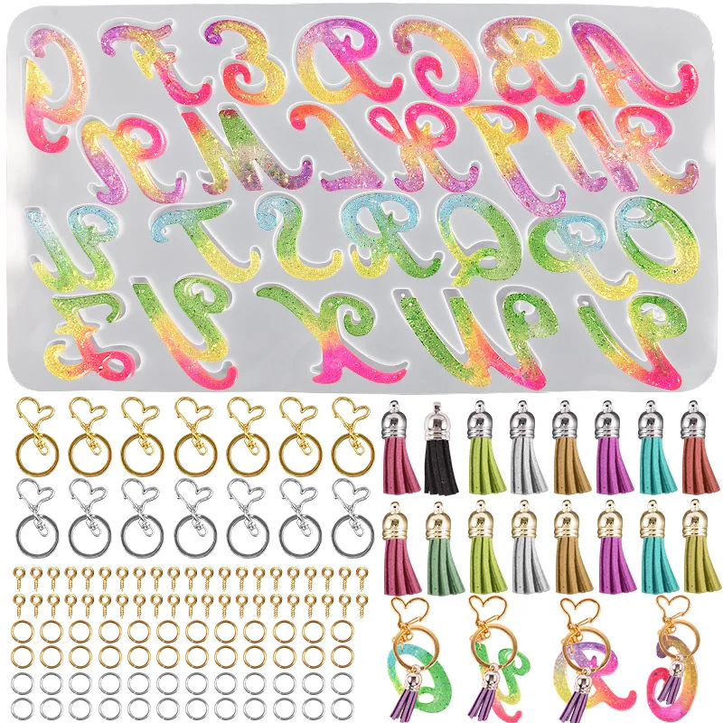 Diy crystal gel drop silicone epoxy resin mold shaped 26 English letters earring pendant bracelet key pendant decoration
Diy crystal gel drop silicone epoxy resin mold shaped 26 English letters earring pendant bracelet key pendant decoration