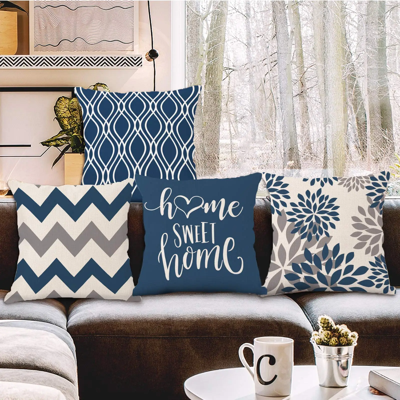 Blue and white geometric linen pillowcase sofa cushion cover home decoration can be customized for you 40x40 45x45 50x50
Blue and white geometric linen pillowcase sofa cushion cover home decoration can be customized for you 40x40 45x45 50x50