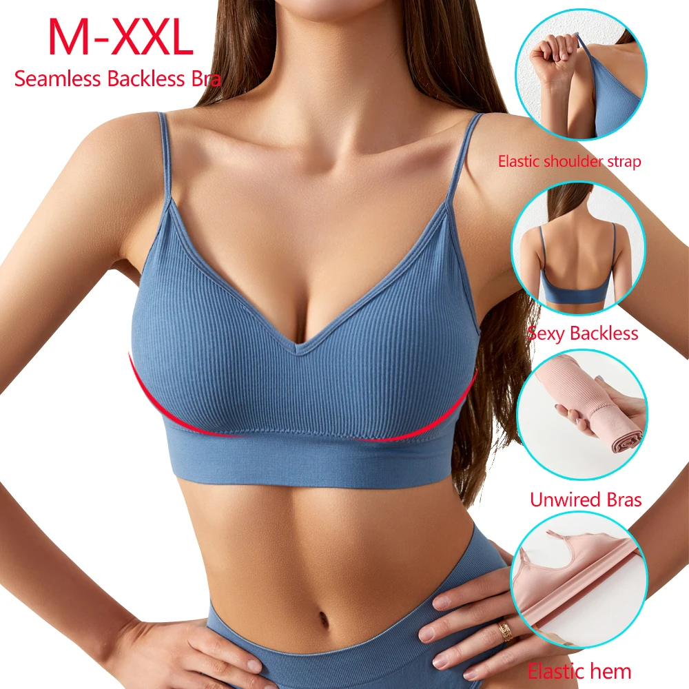 LN Sexy Bras For Women Backless Seamless Bra Unwired Sports Female Underwear Bralette Push Up Large Size Bra Without Frame
LN Sexy Bras For Women Backless Seamless Bra Unwired Sports Female Underwear Bralette Push Up Large Size Bra Without Frame