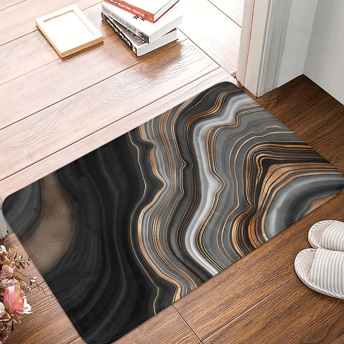Bath Mat Elegant Gray Marble Gold Veins Doormat Kitchen Carpet Entrance Door Rug Home Decoration
Bath Mat Elegant Gray Marble Gold Veins Doormat Kitchen Carpet Entrance Door Rug Home Decoration
