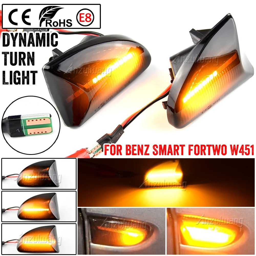 LED Dynamic Car Blinker Side Mirror Marker Turn Signal Lights Lamp Accessories For Smart Fortwo 451 MK1 MKII 2007-2015
LED Dynamic Car Blinker Side Mirror Marker Turn Signal Lights Lamp Accessories For Smart Fortwo 451 MK1 MKII 2007-2015