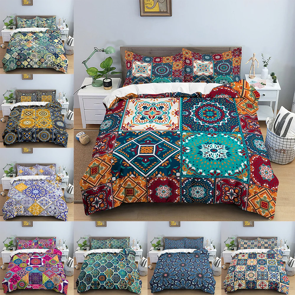 Bohemian Duvet Cover 3D Ethnic Style Printed Quilt Cover For Bedroom Twin Queen King Size Floral Bedding Set 220x240cm 2/3 PCS
Bohemian Duvet Cover 3D Ethnic Style Printed Quilt Cover For Bedroom Twin Queen King Size Floral Bedding Set 220x240cm 2/3 PCS