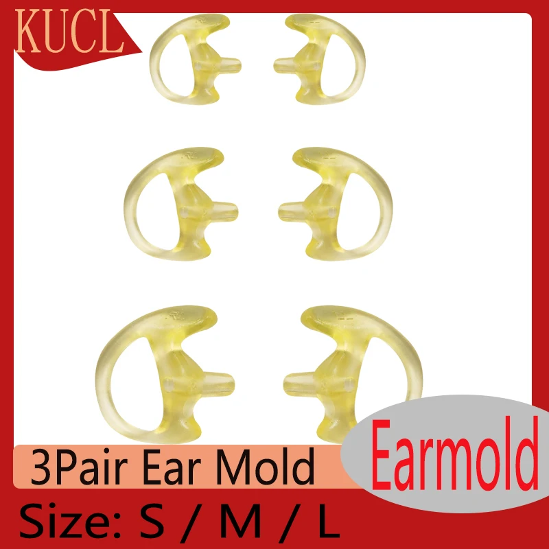 Ear Mold Replacement for Motorola Kenwood All Acoustic Tube Earpiece Headset, Soft Silicone Earmold Earbud, Size S, M, L, 3Pair
Ear Mold Replacement for Motorola Kenwood All Acoustic Tube Earpiece Headset, Soft Silicone Earmold Earbud, Size S, M, L, 3Pair