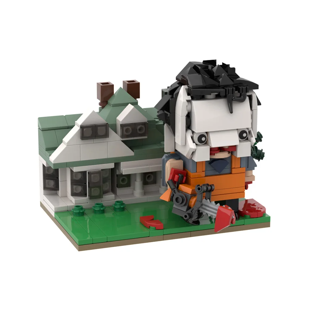 Gobricks MOC Резня бензопилы Строительные блоки Модель Фильм ужасов Psycho Killer