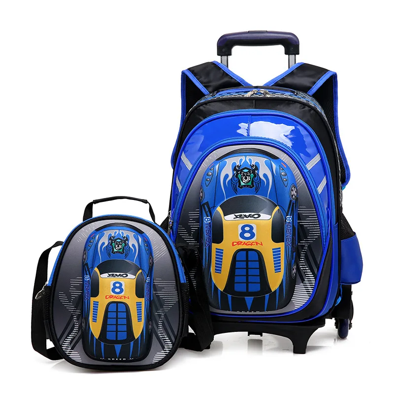 

Школьные сумки на колесах для мальчиков, детские рюкзаки на колесиках с 3D рисунком, детские дорожные сумки