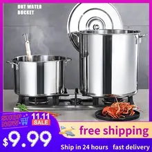 3.5/6.2/10L Stock Pot Soup Pot Stainless Steel Soup Bucket Cooking Pot Steamer Cookware Stew Pot Canning Pot Sauce Pot With Lid