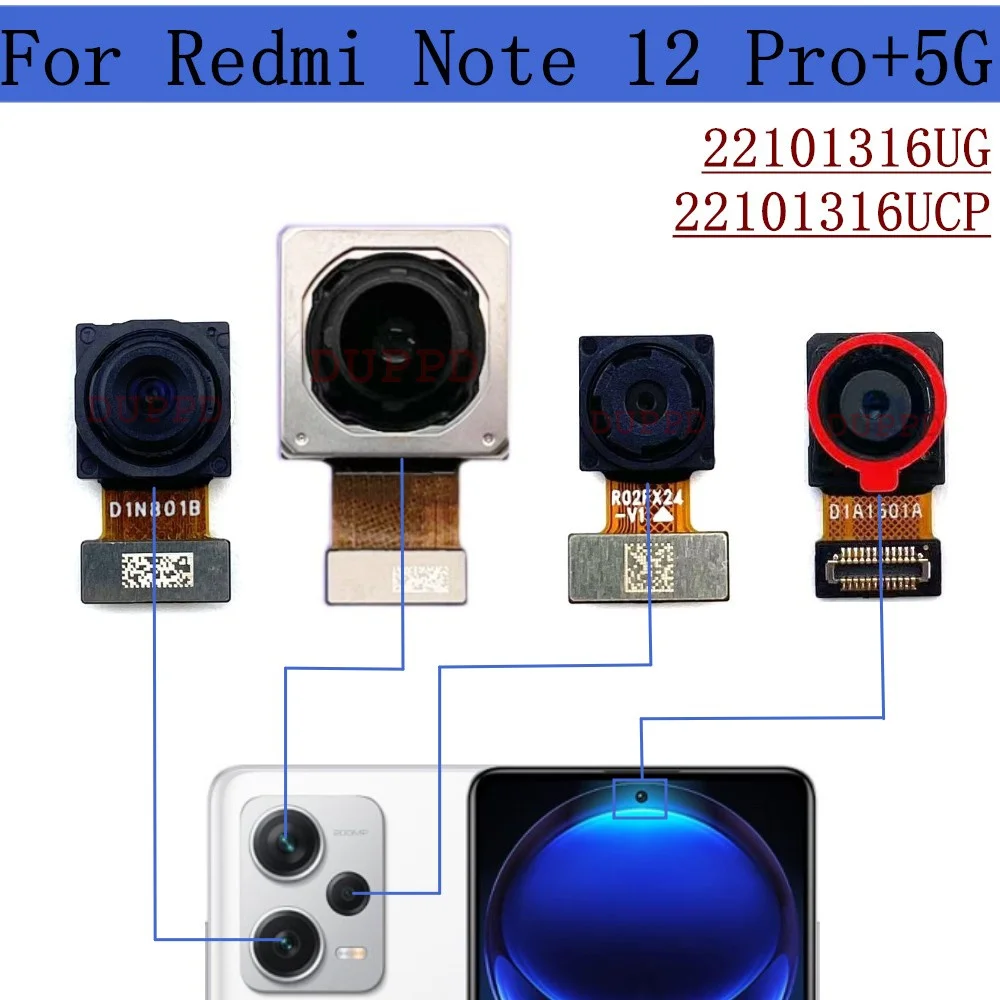 Original Rear Back Main Camera For Xiaomi Redmi Note 12 Pro+5G 22101316UCP, 22101316UG Front Wide Camera Module Flex Parts
Original Rear Back Main Camera For Xiaomi Redmi Note 12 Pro+5G 22101316UCP, 22101316UG Front Wide Camera Module Flex Parts