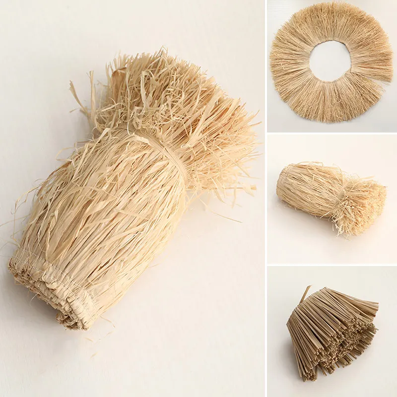 

Natural Raffia Straw Tassels Ornament Jute Lafite Grass Furniture Fringe Trim Wedding Garland Home Background DIY Wall Decoratio