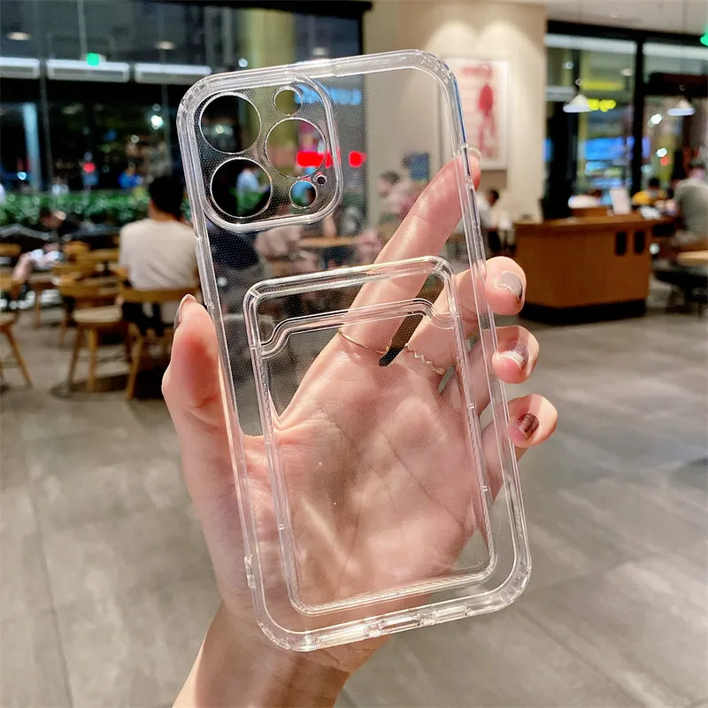 Transparent Card Wallet Holder Phone Case For iPhone 12 11 Pro Max X XS Max XR 7 8 Plus SE2020 11 Soft Silicone Shockproof Cover
Transparent Card Wallet Holder Phone Case For iPhone 12 11 Pro Max X XS Max XR 7 8 Plus SE2020 11 Soft Silicone Shockproof Cover