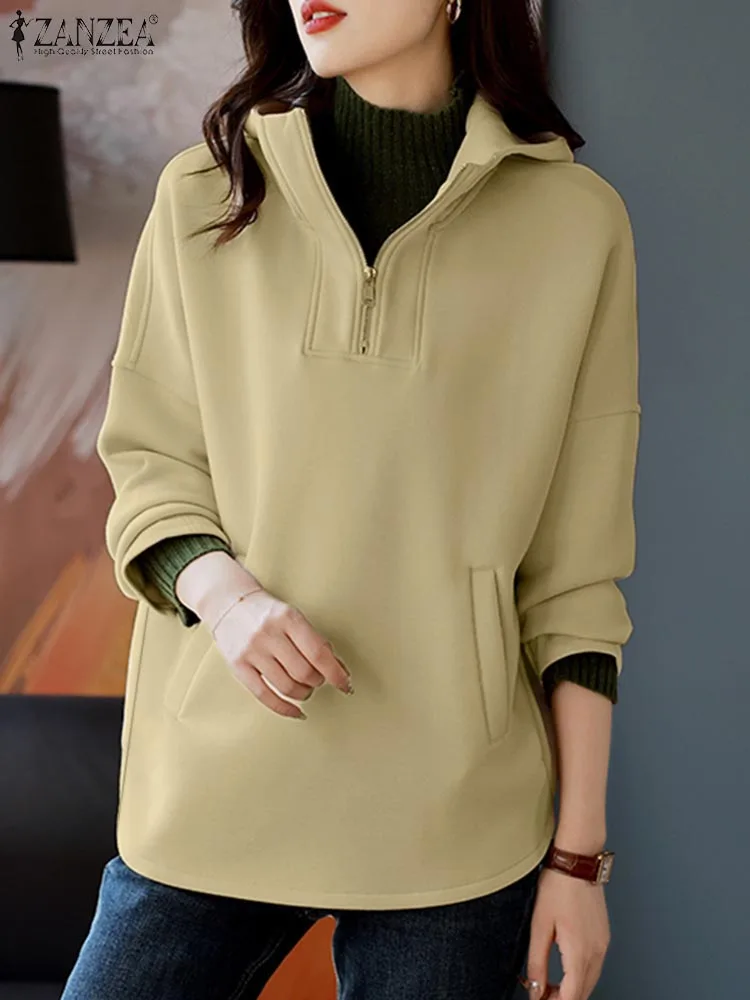 ZANZEA Women Fashion Hoodies 2023 Spring Autumn Long Sleeve Oversized Sweatshirts Casual Solid Hooded Pullovers Top Outwears
ZANZEA Women Fashion Hoodies 2023 Spring Autumn Long Sleeve Oversized Sweatshirts Casual Solid Hooded Pullovers Top Outwears
