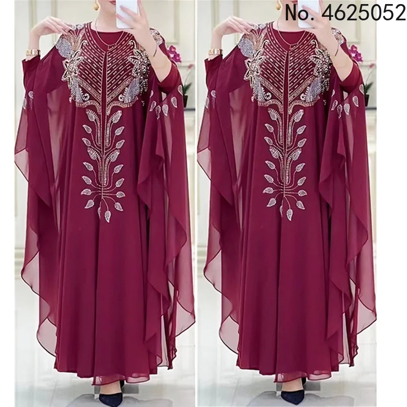 Boubou African Maxi Dress Women Batwing Sleeve Africa Kanga Clothing Fashion New Print Chiffon Loose Robe African Dress Vestidos
Boubou African Maxi Dress Women Batwing Sleeve Africa Kanga Clothing Fashion New Print Chiffon Loose Robe African Dress Vestidos