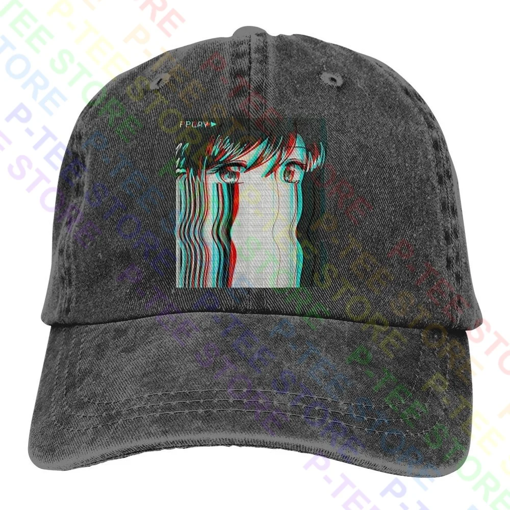Эстетика Vaporwave грустная аниме девочка Eboy Egirl Harajuku Trendf Потертая джинсовая