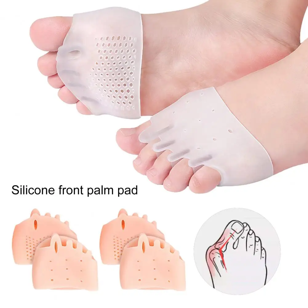 

Silicone Corrector Toe Separator Bunions Forefoot Pads Embedded SEBS Half Yard Pad High Heel Pads Soft Forefoot Insert Insoles