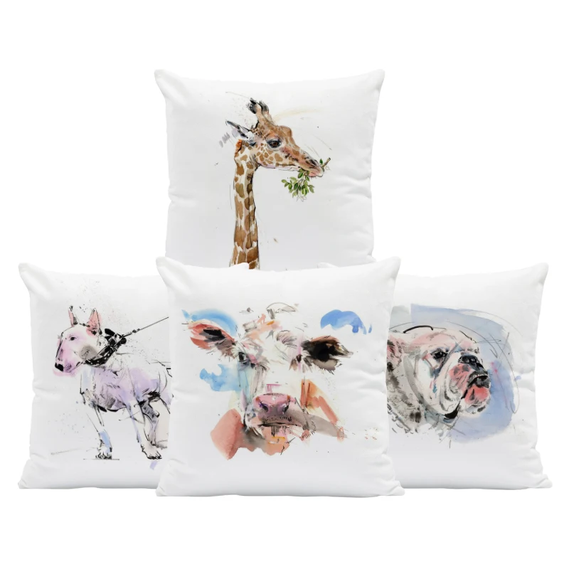 45x45cm Square Decorative Lion Rooster Bulldog Room Fashion Watercolor Animal Cushion
45x45cm Square Decorative Lion Rooster Bulldog Room Fashion Watercolor Animal Cushion