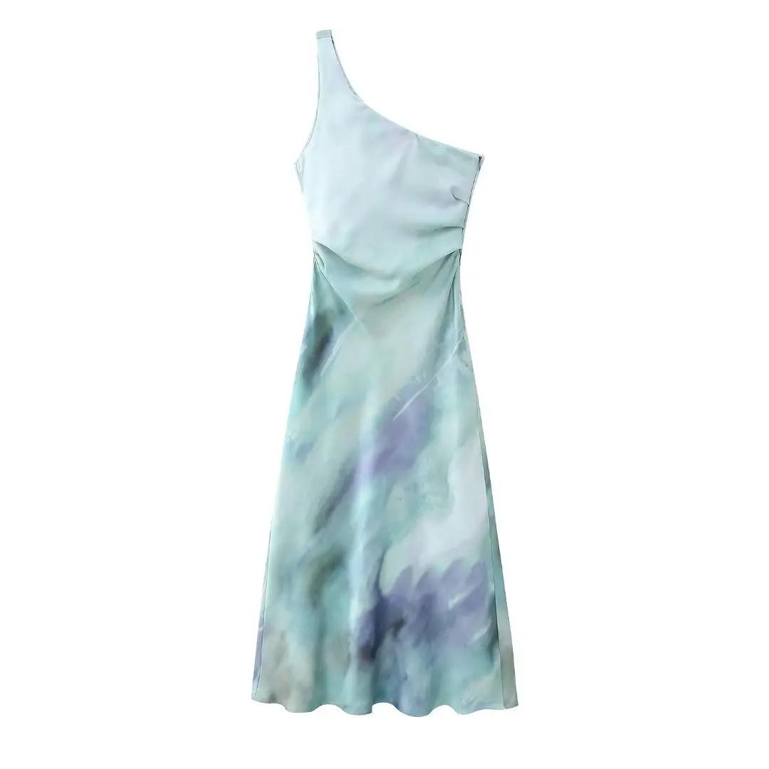 Women 2023 New Chic Fashion Summer Wrinkled Decorative Satin Texture Midi Dress Vintage Female Dresses Mujer
Women 2023 New Chic Fashion Summer Wrinkled Decorative Satin Texture Midi Dress Vintage Female Dresses Mujer