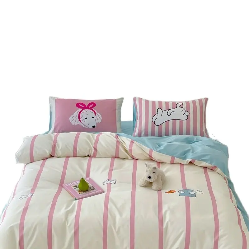 Striped Cotton Bedding Set 13372 Cartoon Home Linen Dopamine Digital Print Duvet Cover Pink Blue Bedclothes Boy Girl Twin Sheet
Striped Cotton Bedding Set 13372 Cartoon Home Linen Dopamine Digital Print Duvet Cover Pink Blue Bedclothes Boy Girl Twin Sheet