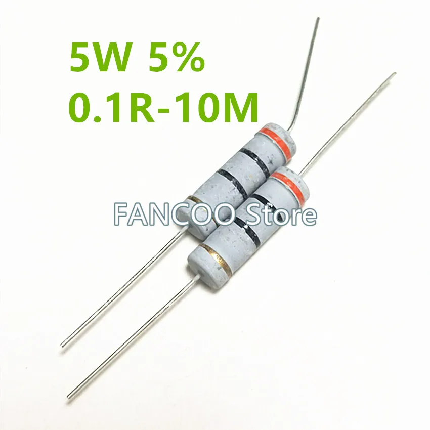 50PCS/BAG 5W 5% Carbon FIlm Resistor 110R-1K 110R 120R 130R 150R 160R 180R 200R 220R 240R 270R 300R 330R 360R 390R 430R 470R
50PCS/BAG 5W 5% Carbon FIlm Resistor 110R-1K 110R 120R 130R 150R 160R 180R 200R 220R 240R 270R 300R 330R 360R 390R 430R 470R