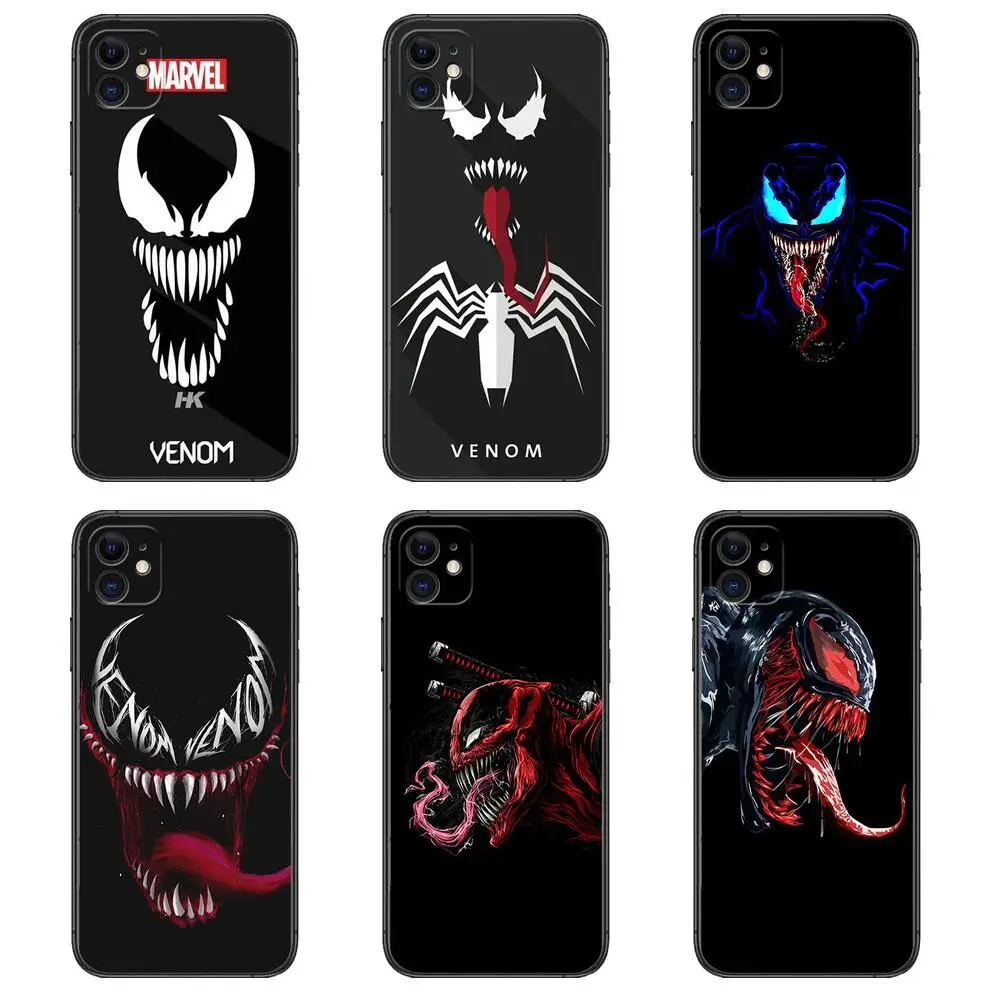 Marvel venom mobile phone case For IPhone 13 12 11 Pro Max Mini SE XR X XS Max 8Plus 7plus 6 6S TPU Shell Black phone Case
Marvel venom mobile phone case For IPhone 13 12 11 Pro Max Mini SE XR X XS Max 8Plus 7plus 6 6S TPU Shell Black phone Case