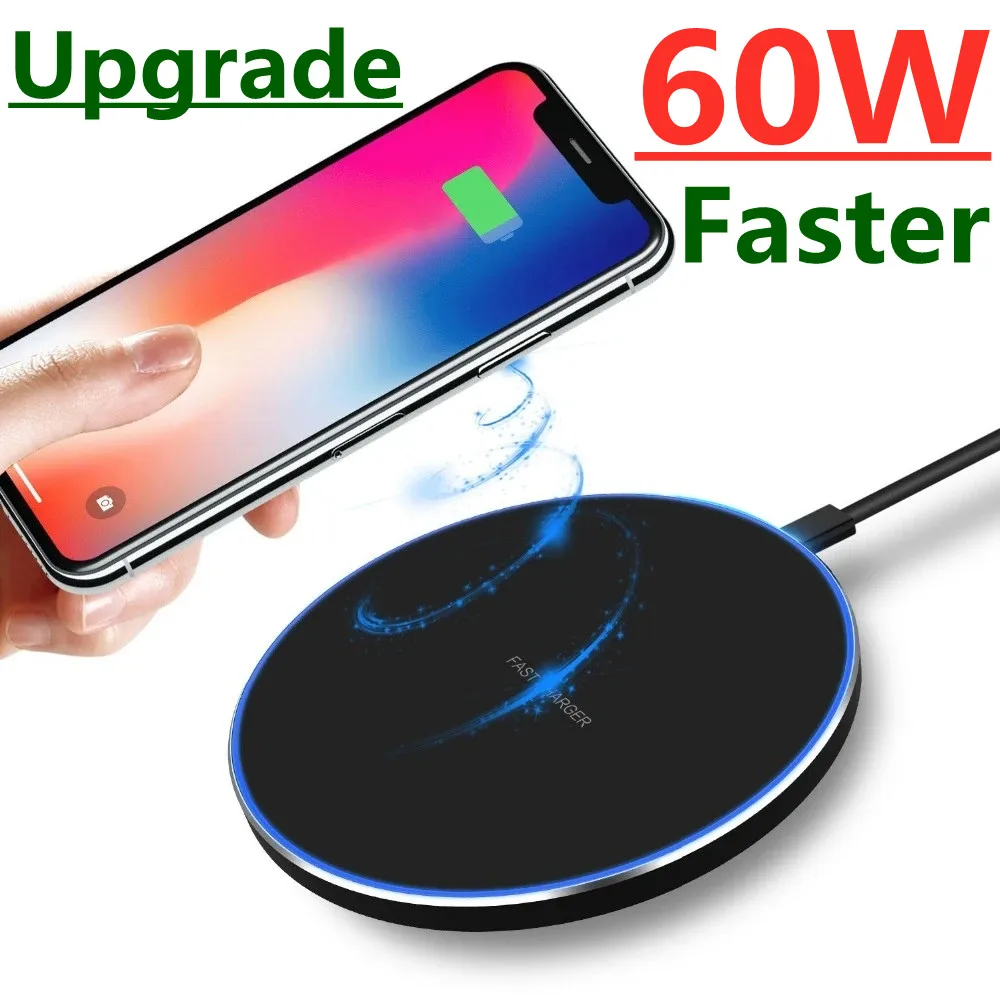 Беспроводное зарядное устройство 60 Вт, подставка для iPhone 14 13 12 11 Pro X XS Max XR Samsung S21 S20, док-станция для быстрой зарядки, зарядные устройства для телефона
Беспроводное зарядное устройство 60 Вт, подставка для iPhone 14 13 12 11 Pro X XS Max XR Samsung S21 S20, док-станция для быстрой зарядки, зарядные устройства для телефона