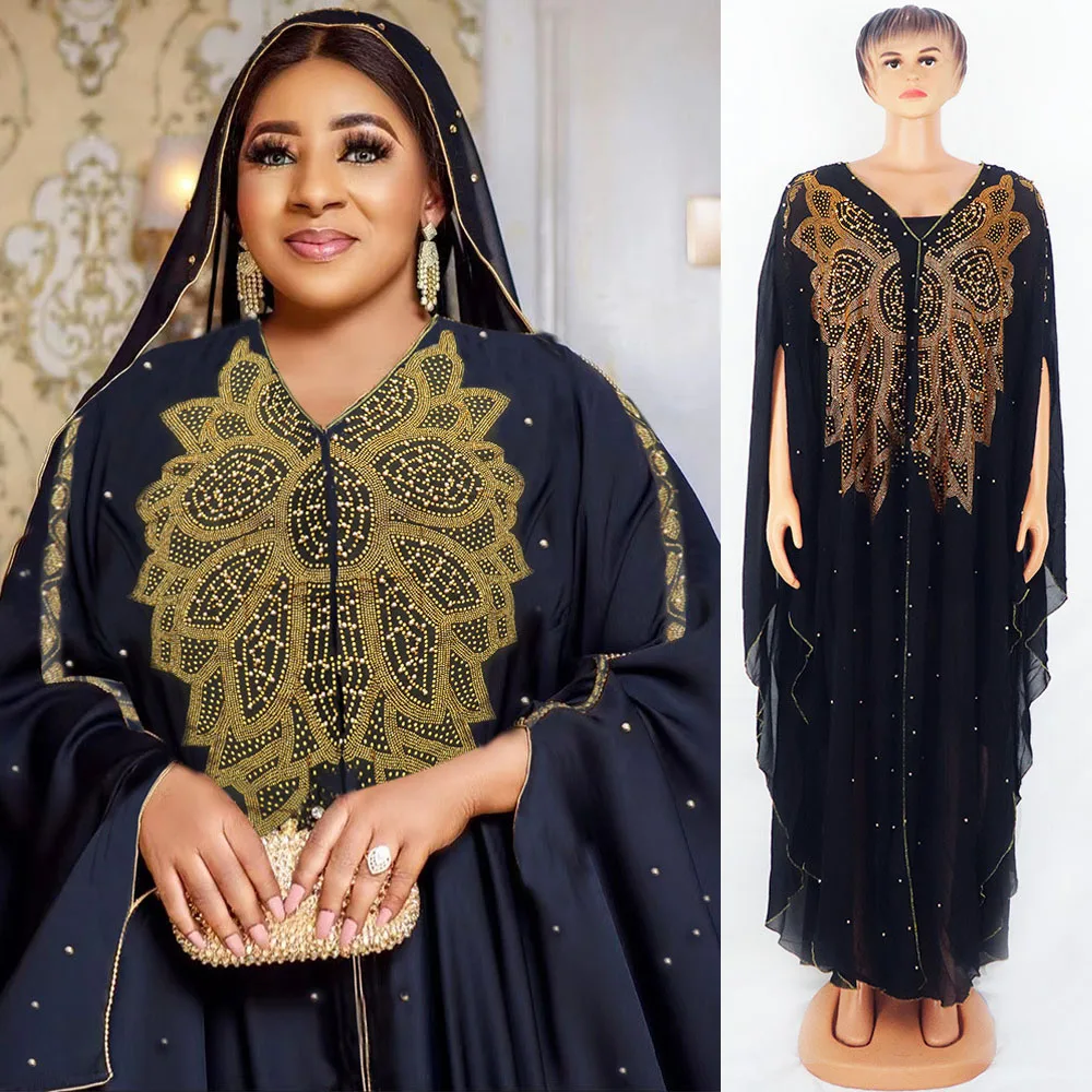 2023 Women African Clothing Oversized Chiffon Dashiki Diamond Dresses Dubai Robe Muslim Hooded Abaya Kaftan Jilbab Moroccan Gown
2023 Women African Clothing Oversized Chiffon Dashiki Diamond Dresses Dubai Robe Muslim Hooded Abaya Kaftan Jilbab Moroccan Gown