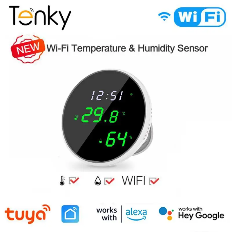 Tuya WiFi Smart Temperature And Humidity Sensor With LCD Screen Display Alarm Push Smart Life Control Support Alexa Google Home
Tuya WiFi Smart Temperature And Humidity Sensor With LCD Screen Display Alarm Push Smart Life Control Support Alexa Google Home