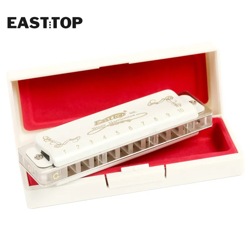 EASTTOP T008L Diatonic Blues Harmonica 10 Holes Harp Mouth Organ Key of C With White Cover For Adults Professionals
EASTTOP T008L Diatonic Blues Harmonica 10 Holes Harp Mouth Organ Key of C With White Cover For Adults Professionals