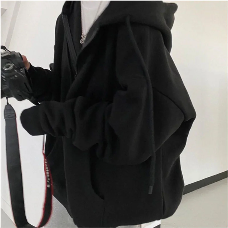 Zipper Hoodies Women Loose Harajuku Sweatshirts Version Korean Solid Collor Vintage Hooded Fashion Sleeve Harajuku Coats 2022
Zipper Hoodies Women Loose Harajuku Sweatshirts Version Korean Solid Collor Vintage Hooded Fashion Sleeve Harajuku Coats 2022