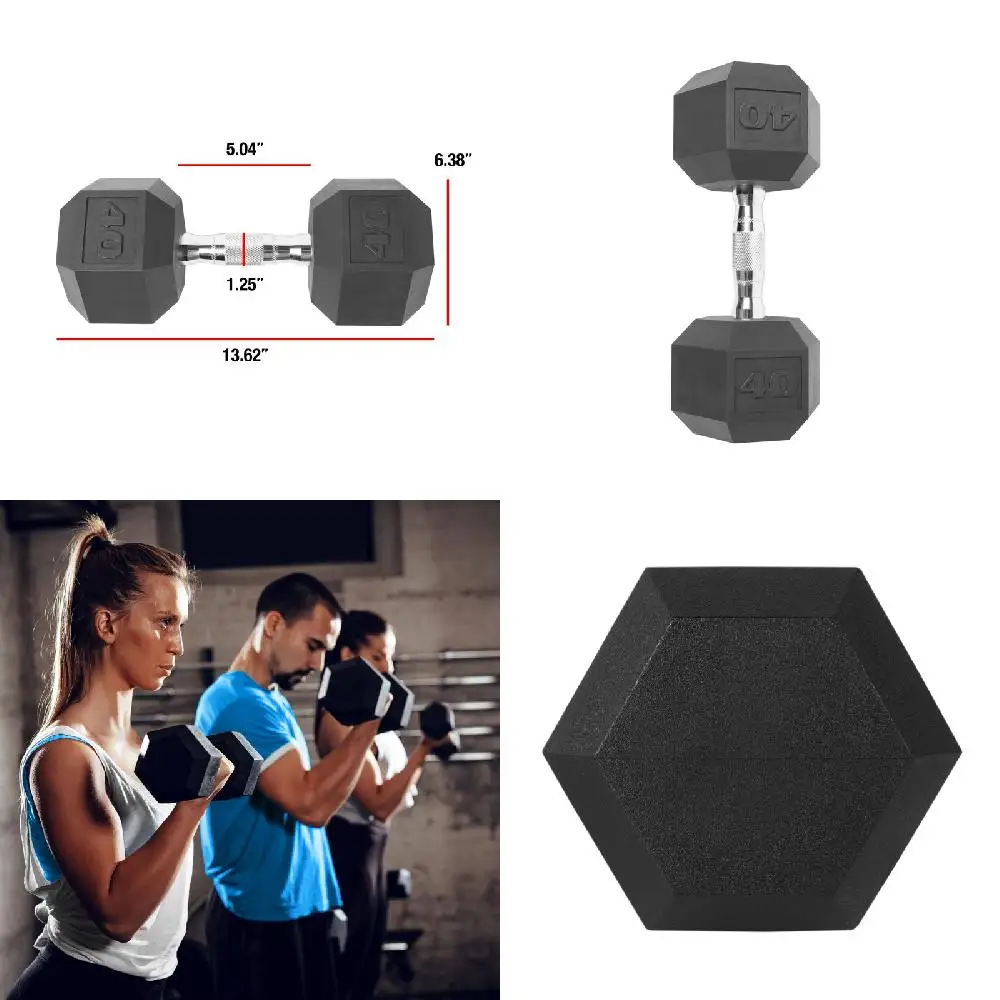 High Quality 40 lbs Single Coated Hex Dumbbell - Perfect for Strength & Fitness Training.
High Quality 40 lbs Single Coated Hex Dumbbell - Perfect for Strength & Fitness Training.