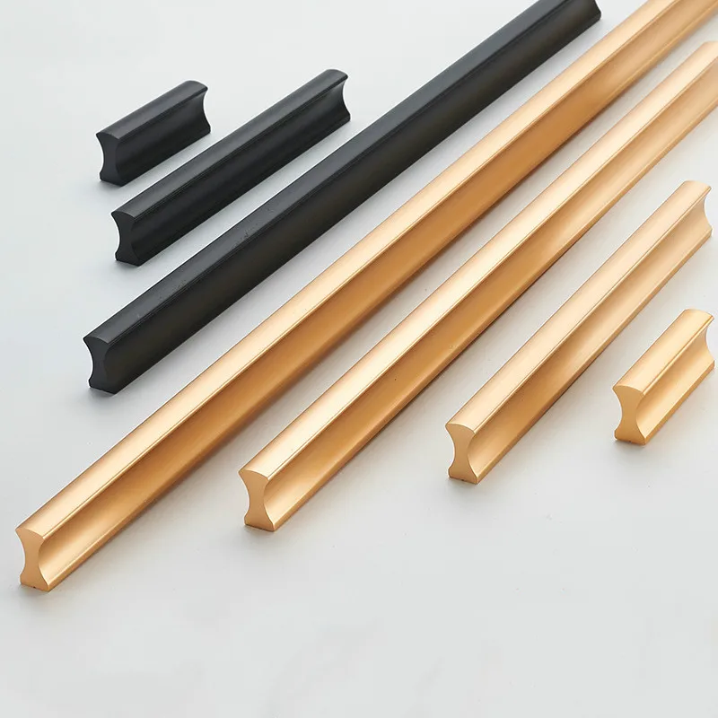 Aluminum Alloy Lengthened Solid Black Golden Furniture Handles Kitchen Cabinets Wardrobe Drawers Nordic Handles Home Decoration
Aluminum Alloy Lengthened Solid Black Golden Furniture Handles Kitchen Cabinets Wardrobe Drawers Nordic Handles Home Decoration