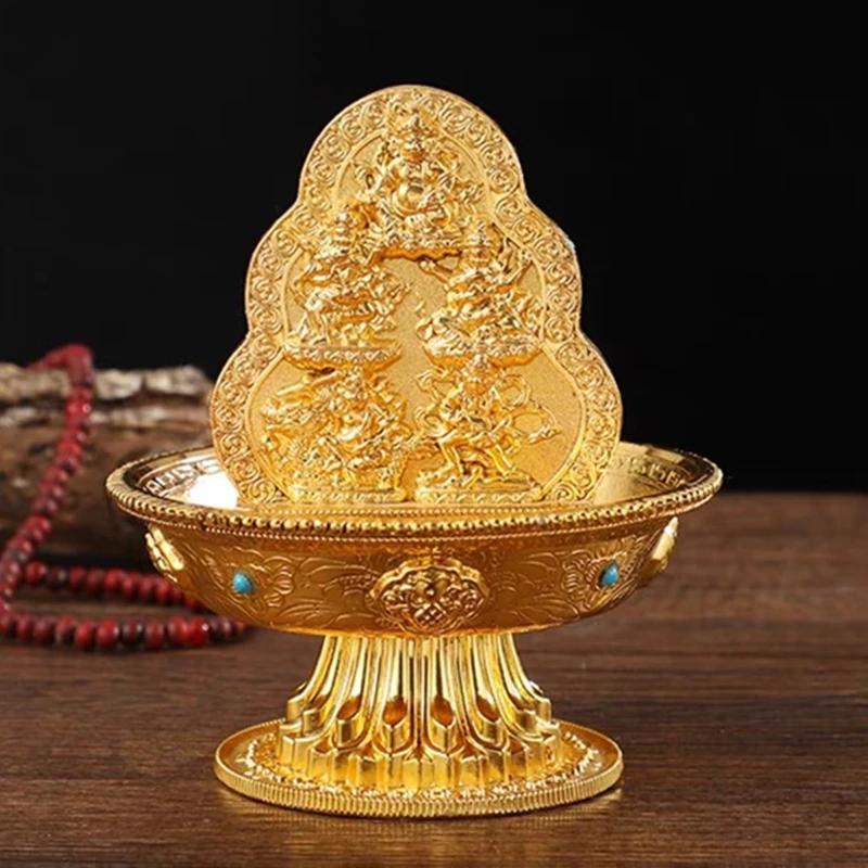 Gold Tibetan Engraved Holy Water Plate Tantric Alloy Handicraft God of Wealth Exquisite Buddhism Home Altars Desktop Decorative
Gold Tibetan Engraved Holy Water Plate Tantric Alloy Handicraft God of Wealth Exquisite Buddhism Home Altars Desktop Decorative