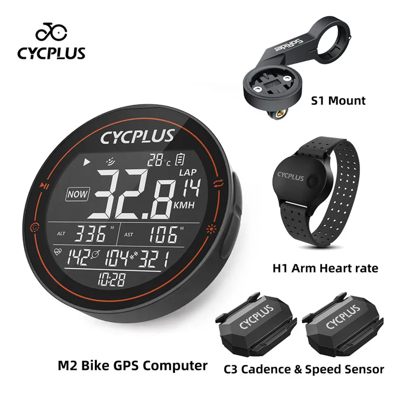 Cycplus M2 Bike GPS Cycling Computer IPX6 Waterproof Speedometer Bluetooth 4.0 ANT+ Ciclismo LED Screen For CYCPLUS Garmin Zwift
Cycplus M2 Bike GPS Cycling Computer IPX6 Waterproof Speedometer Bluetooth 4.0 ANT+ Ciclismo LED Screen For CYCPLUS Garmin Zwift
