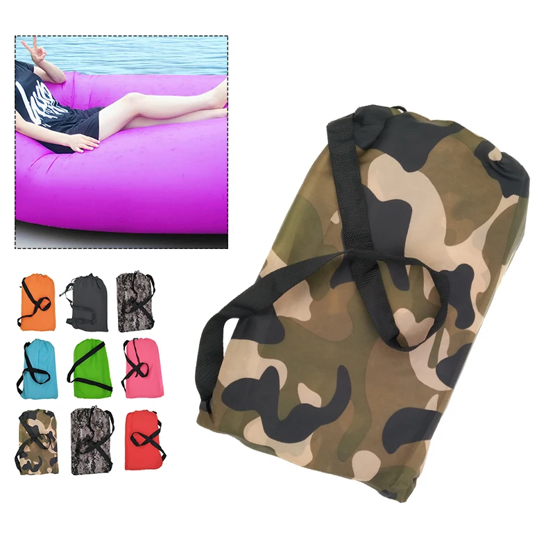 Inflatable Folding Sleeping Lazy Bag Waterproof Portable Air Sofa Pocket Outdoor Beach Camping Lengthened Sleeping Lazy Bed 
Inflatable Folding Sleeping Lazy Bag Waterproof Portable Air Sofa Pocket Outdoor Beach Camping Lengthened Sleeping Lazy Bed