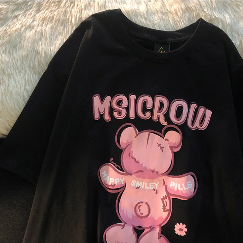 Women's T Shirt Harajuku Kawaii T Shirt Bear Print Short Sleeve Oversized T Shirt Women Clothing Summer Loose Grunge Top Tee
Women's T Shirt Harajuku Kawaii T Shirt Bear Print Short Sleeve Oversized T Shirt Women Clothing Summer Loose Grunge Top Tee