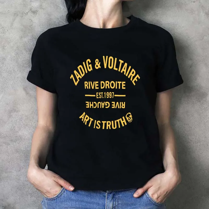ZADIG Fashion Spring Summer Women's T-shirts Loose Letter Printed Short Sleeve O-neck Tops Tees Unisex T Shirts Dropshipping
ZADIG Fashion Spring Summer Women's T-shirts Loose Letter Printed Short Sleeve O-neck Tops Tees Unisex T Shirts Dropshipping