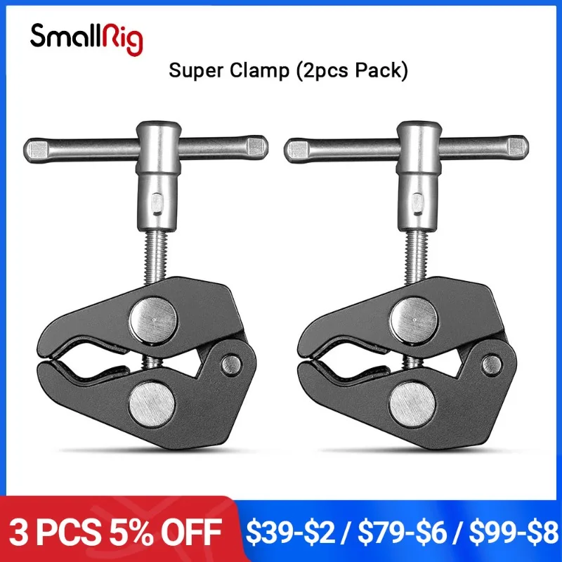 SmallRig Super Clamp with 1/4" and 3/8" Thread (2pcs Pack) For Dslr Camera Cage LCD Monitor LED Quick Release Clamp - 2058
SmallRig Super Clamp with 1/4" and 3/8" Thread (2pcs Pack) For Dslr Camera Cage LCD Monitor LED Quick Release Clamp - 2058