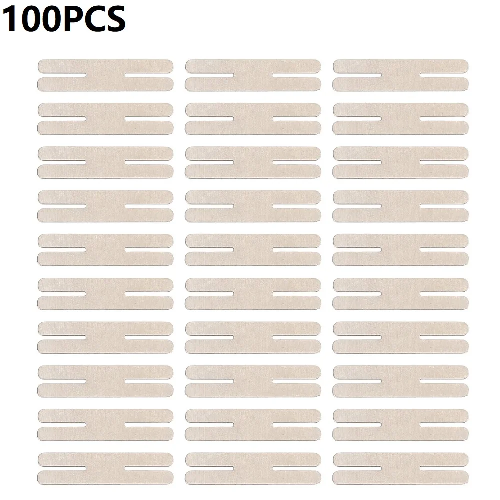 100pcs 30*8mm H/T Type Nickel Plated Steel Strap Strip Sheets For Battery Pack Spot Welding Spot Welder Equipment Power Tools
100pcs 30*8mm H/T Type Nickel Plated Steel Strap Strip Sheets For Battery Pack Spot Welding Spot Welder Equipment Power Tools