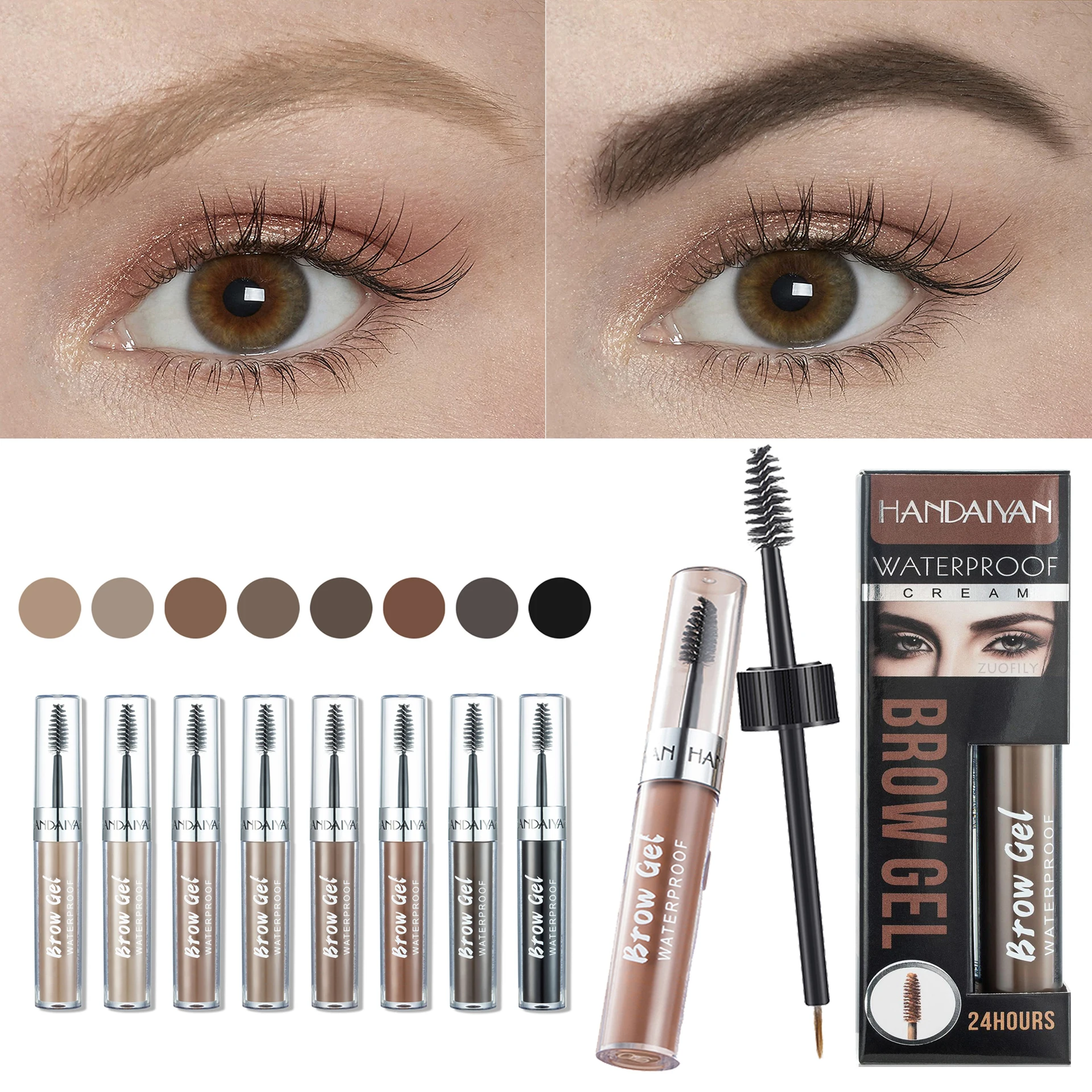8 Color Liquid Eyebrow Cream Gel Waterproof Not easy to smudge Dyeing Eyebrow Tattoo Tint Double Head With Eyebrow Mascara Brush
8 Color Liquid Eyebrow Cream Gel Waterproof Not easy to smudge Dyeing Eyebrow Tattoo Tint Double Head With Eyebrow Mascara Brush