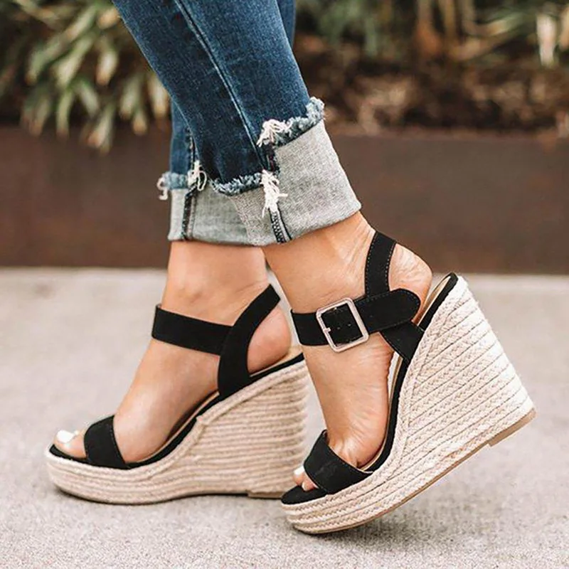 High Heel Sandals Wedge Shoes Women Open Toe Buckle Slippers Fashion Low Top Beach Platform Sandals Shoes Solid Color Men Shoes
High Heel Sandals Wedge Shoes Women Open Toe Buckle Slippers Fashion Low Top Beach Platform Sandals Shoes Solid Color Men Shoes