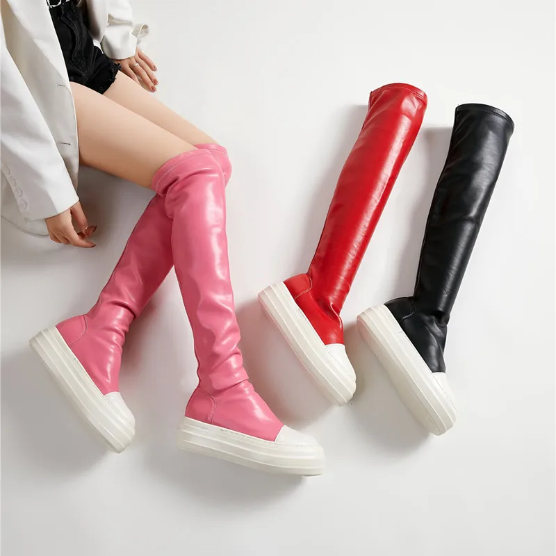 IPPEUM Women Over The Knee Platform Boots Black Canvals Tenis Plataforma Feminino 2023 Knee High Replica Shoes Rick Fashion
IPPEUM Women Over The Knee Platform Boots Black Canvals Tenis Plataforma Feminino 2023 Knee High Replica Shoes Rick Fashion
