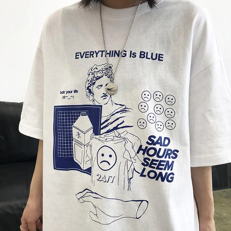 Summer Women T Shirt Goth Clothing Y2K Female Loose Femal T-shirt Y2k Print High Street Clothing Harajuku Clothes Oversized Top
Summer Women T Shirt Goth Clothing Y2K Female Loose Femal T-shirt Y2k Print High Street Clothing Harajuku Clothes Oversized Top