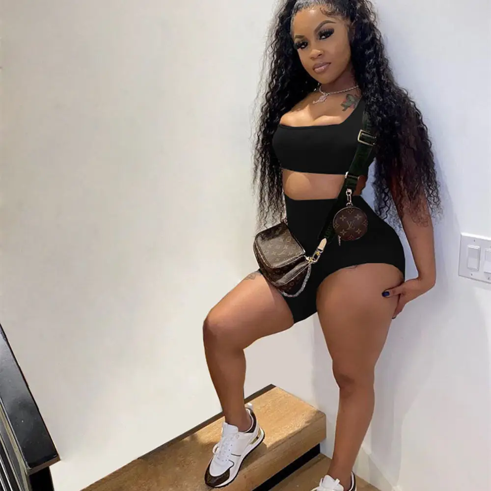 FAGADOER Sexy Irregular Pants Two Piece Set Women One Shoulder Crop Top And Shorts Tracskuit Female Solid Streetwear Summer 2022
FAGADOER Sexy Irregular Pants Two Piece Set Women One Shoulder Crop Top And Shorts Tracskuit Female Solid Streetwear Summer 2022