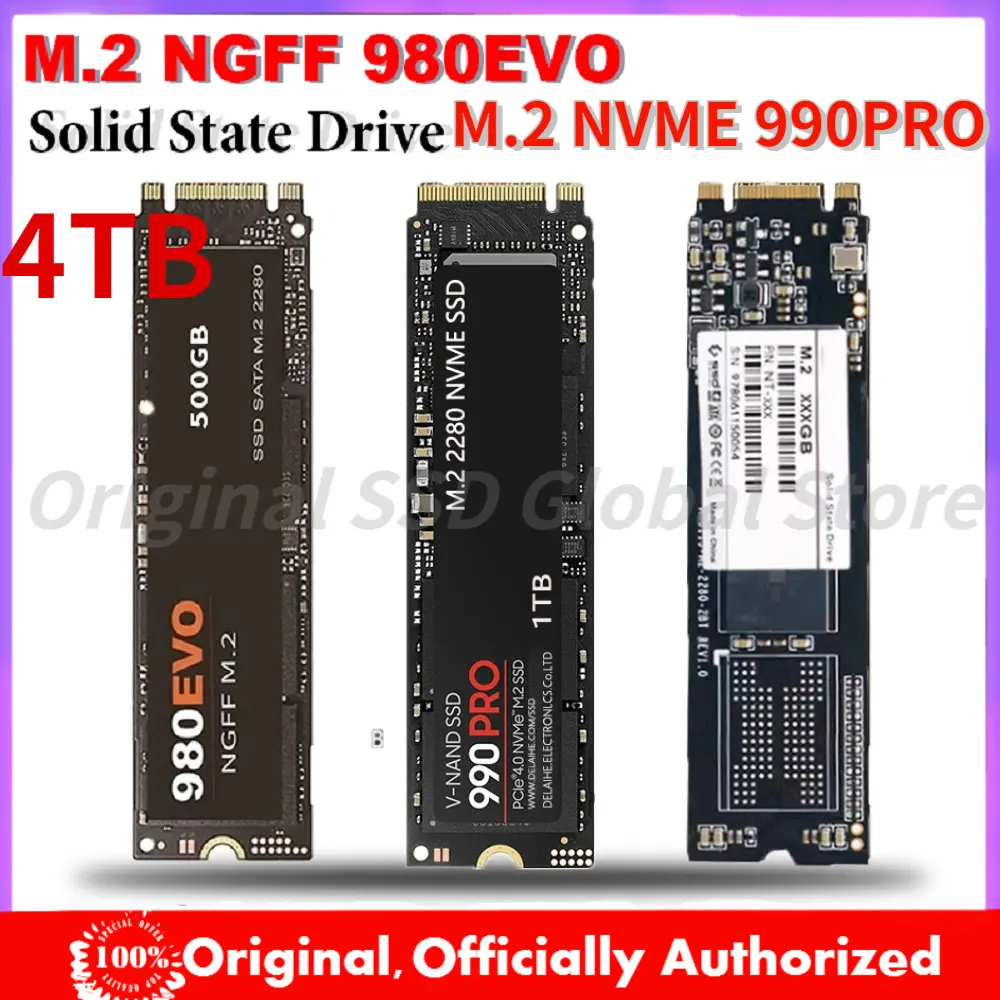 Original M.2 NVME 990PRO NGFF SSD 1TB 2TB 4TB Hard Disk Internal Solid State Hard Drive 980EVO SSD for Laptop Desktop Notebook
Original M.2 NVME 990PRO NGFF SSD 1TB 2TB 4TB Hard Disk Internal Solid State Hard Drive 980EVO SSD for Laptop Desktop Notebook