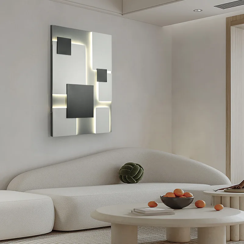 Creative Designer Style Living Room Wall Sconce Modern Black And White Bedroom Hallway Porch Light Square Art Decorative Lamp
Creative Designer Style Living Room Wall Sconce Modern Black And White Bedroom Hallway Porch Light Square Art Decorative Lamp