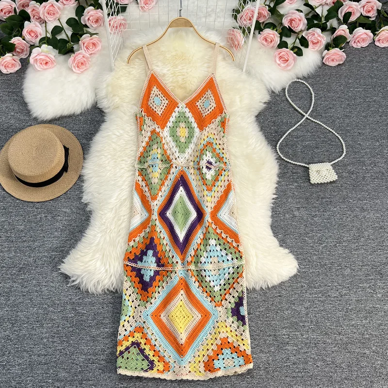 Женское облегающее платье на бретелях evlook, богемное пляжное платье с камнями ручной вязки, оранжевое платье средней длины, лето 2022
Женское облегающее платье на бретелях evlook, богемное пляжное платье с камнями ручной вязки, оранжевое платье средней длины, лето 2022