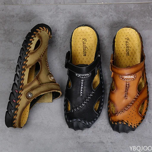 Новинка 2022, летние мужские дизайнерские дышащие кожаные сандалии для пляжа и спорта, мужская обувь 
Новинка 2022, летние мужские дизайнерские дышащие кожаные сандалии для пляжа и спорта, мужская обувь