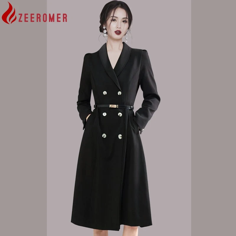 2022 Autumn Fashion Office Blazer Dress Women Suit Collar Double Breasted Belt A-line Party Robe Femme Casual Knee-Length Dress
2022 Autumn Fashion Office Blazer Dress Women Suit Collar Double Breasted Belt A-line Party Robe Femme Casual Knee-Length Dress